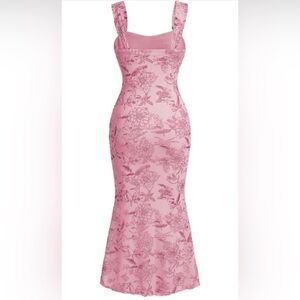 Floral Pink Bodycon Dress